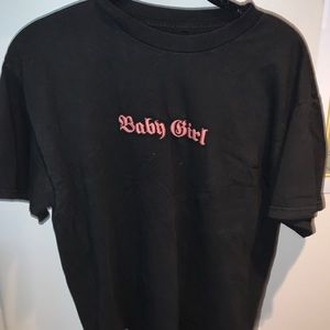 Brandy Melville Baby Girl T-shirt in black